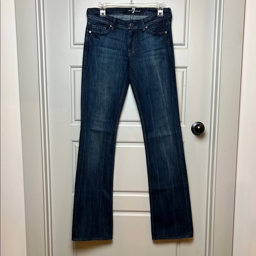 7 For All Mankind Blue Boot Cut Jeans